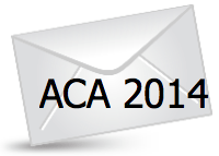 Envelope with ACA 2014 Written Over It