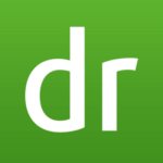Dr Chrono logo, a green box with the letters DR in it.
