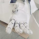 Robot hand reaching out