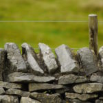 Low stone wall