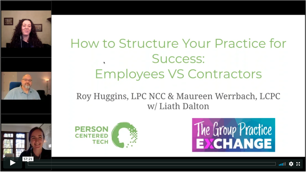 Structuring Your Group Practice for Success- Considerations for Contractors VS Employees