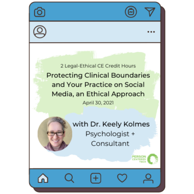 protecting clinical boundaries with Dr Keely Kolmes