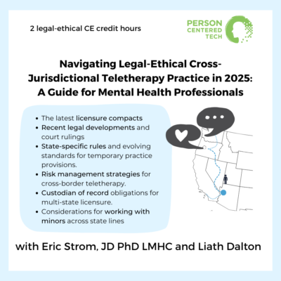 Registration: Navigating Legal-Ethical Cross-Jurisdictional Teletherapy Practice in 2025: A Guide for Mental Health Professionals