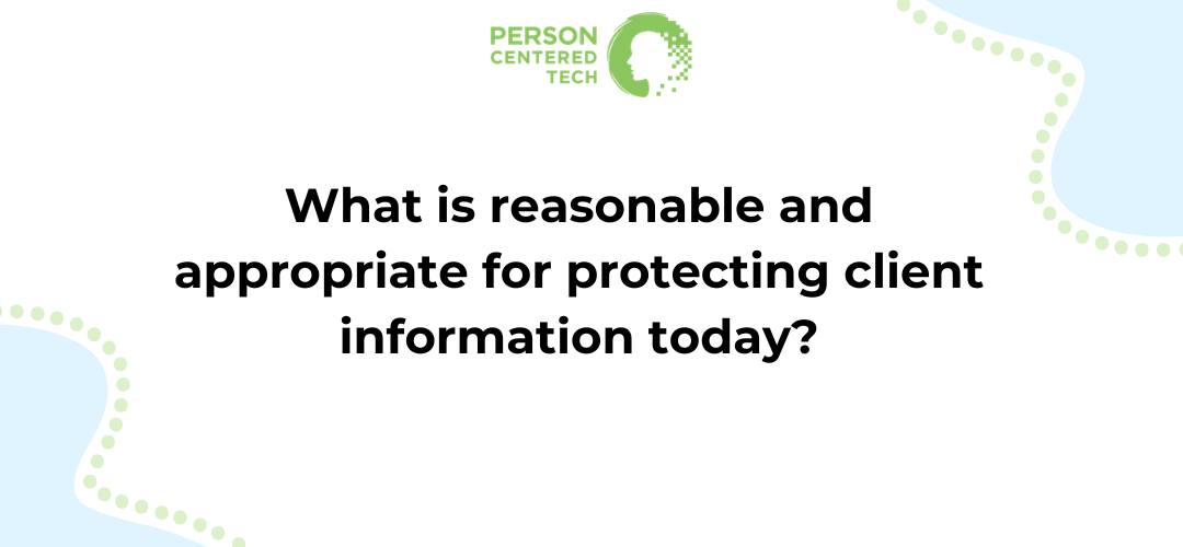 The central question has always been:

What is reasonable and appropriate for protecting client information today?